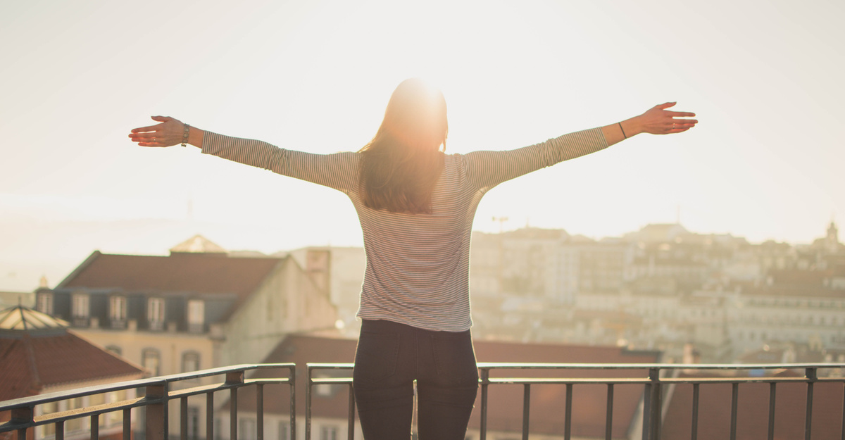 Woman Enjoying the Morning Sun